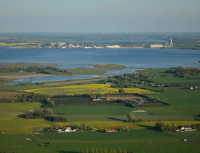 Odense Fjord set fra luften