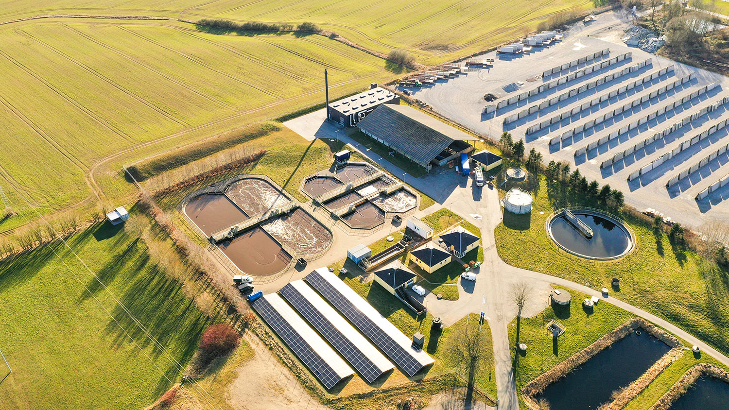 Luftfoto af Søndesø renseanlæg